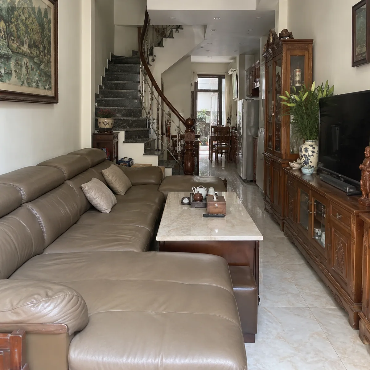 Minh họa phòng khách có cách bố trí nội thất