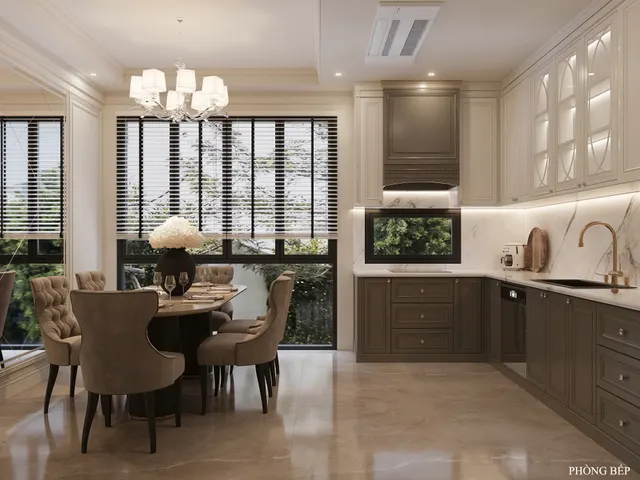 Không Gian Phòng Khách Biệt Thự Tân Cổ Điển - Ảnh 8