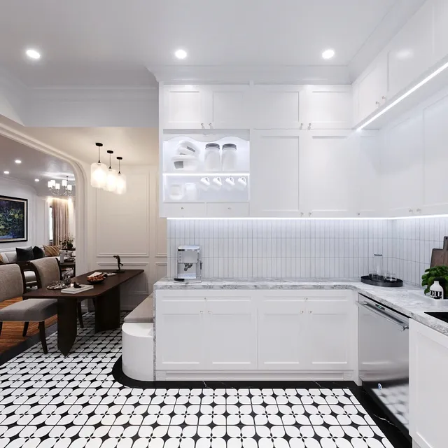 Thi Công Nội Thất Căn Hộ Tân Cổ Điển R4 Times City - Ảnh 5