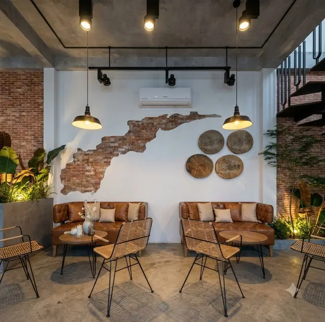 Thi Công Quán Cafe Rustic Wabi-Sabi Coffee - Ảnh 2